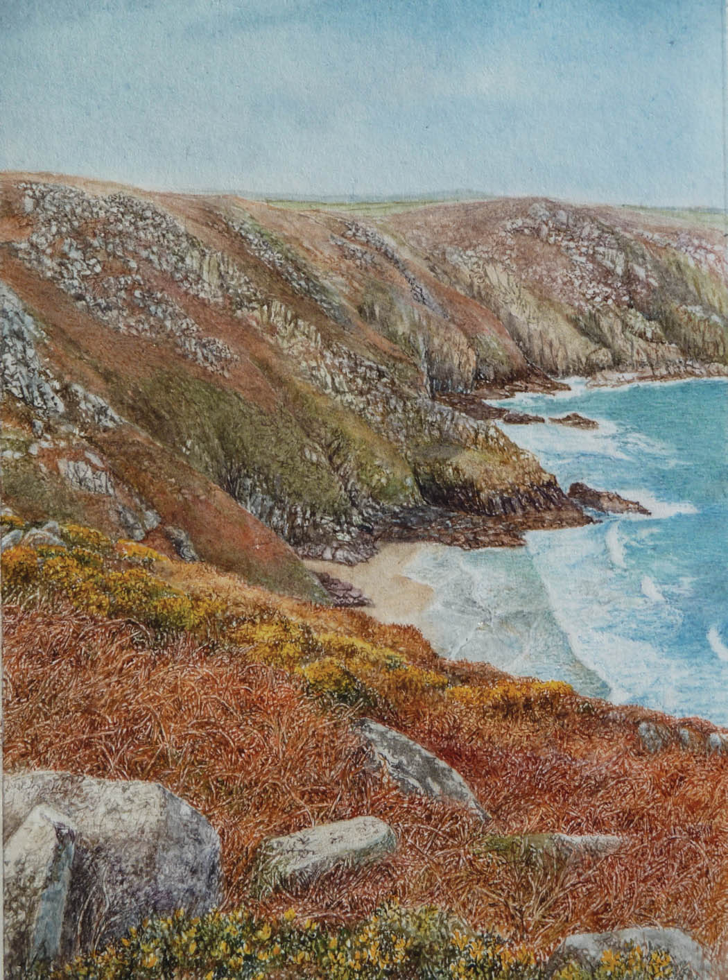 This painting by Roz Peirson who uses watercolour on paper is of the Cornish - photo 4