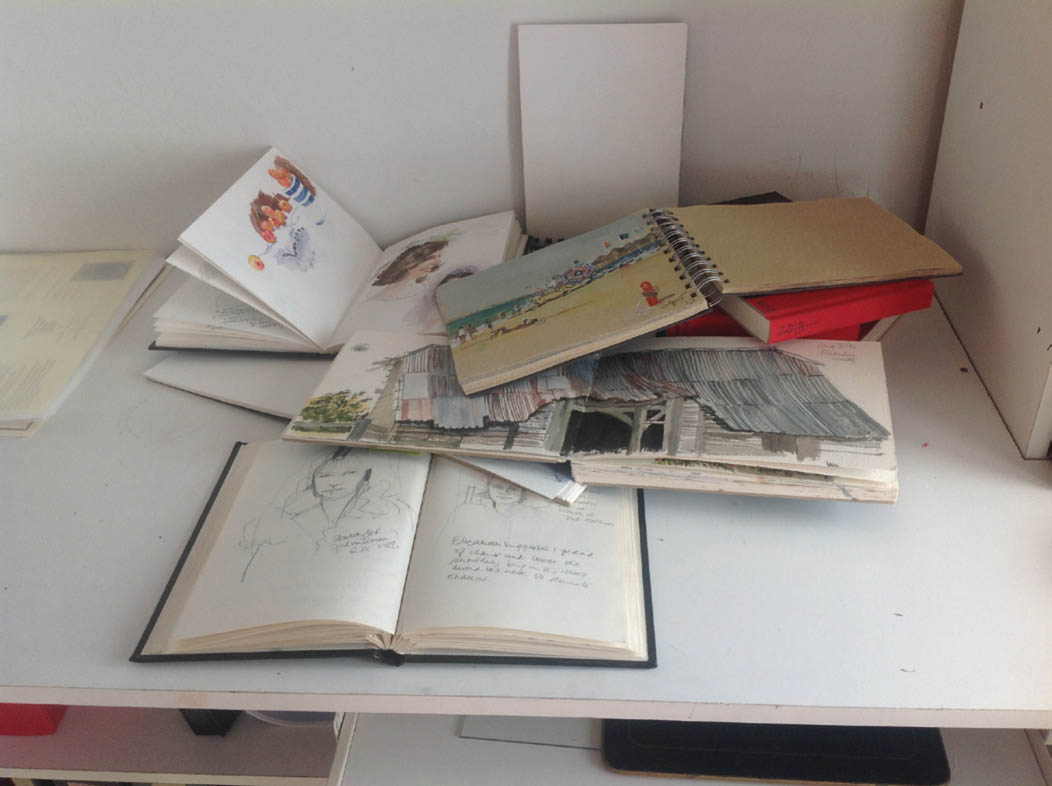 A small selection of my sketchbooks in which I work out my miniatures in - photo 5