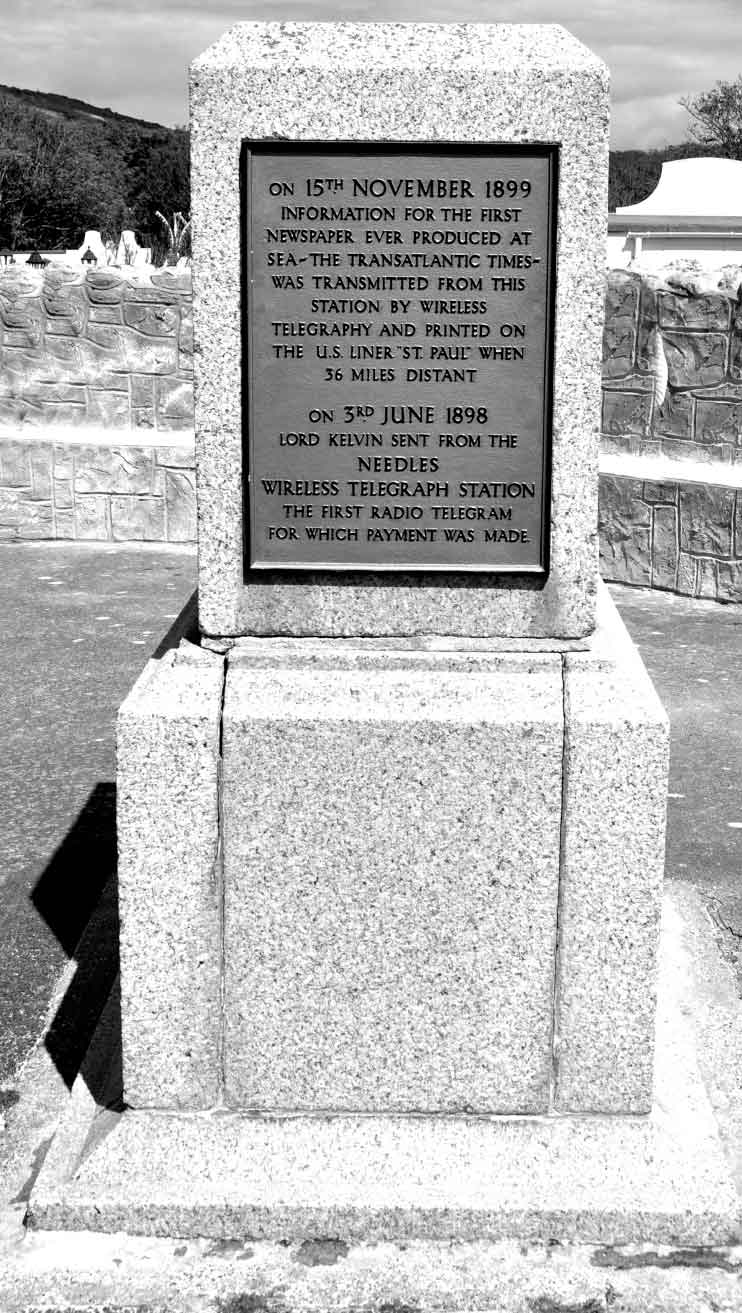 The monument to Marconis work at The Needles on the Isle of Wight Postage - photo 1