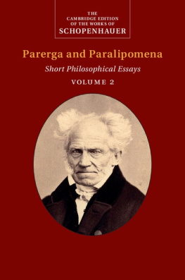 Arthur Schopenhauer - Parerga and Paralipomena Vol.2