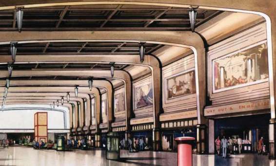 William Hamlyns 1938 concourse at Leeds City station depicted in a British - photo 3