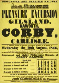 This 1846 notice advertises a pleasure excursion on the Newcastle Carlisle - photo 6