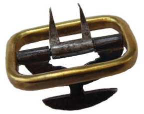 Buckle Brass spade-shaped chape sharp prongs Size 1 inch Buckle from - photo 12