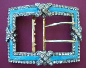Buckle Blue enamel edged in diamant toothed chape Second half of the - photo 8
