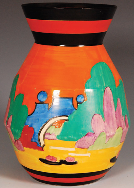 A shape 360 vase hand painted on glaze in Appliqu Avignon 1930 C LARICE was - photo 11