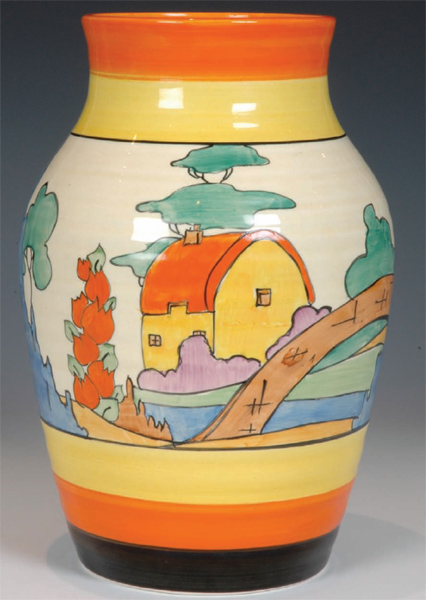 An Isis vase hand painted on glaze in Orange Roof Cottage 1932 C LARICE - photo 4