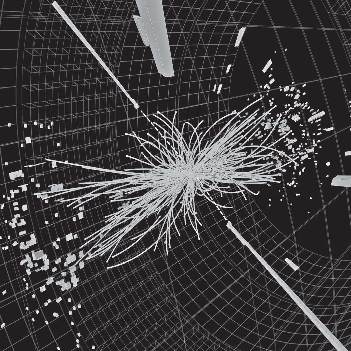 Tracks from subatomic particles in the Large Hadron Collider Electron - photo 6