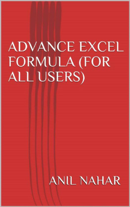 Anil Nahar Advance Excel Formula (For all users) Ready to use Customize Function