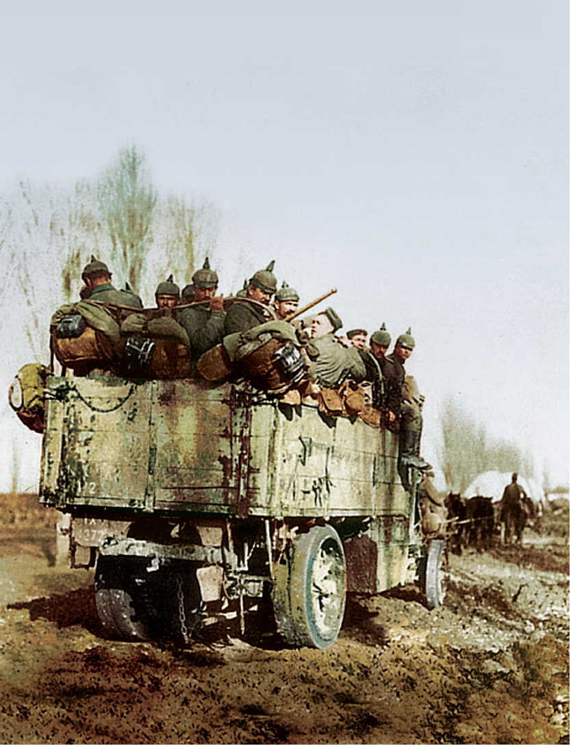 Co01 German infantry being transported to the newly formed trench lines - photo 3