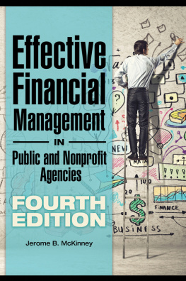 Jerome B. McKinney - Effective Financial Management in Public and Nonprofit Agencies