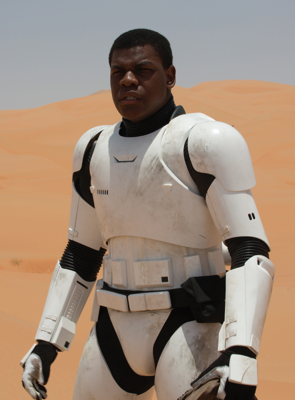 Final frame of the character Finn John Boyega on the planet Jakku in Star - photo 3