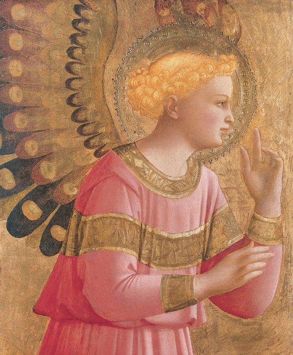 1 Annunciatory Angel 1450-1455 Tempera and gold on wood panel 33 x cm - photo 2