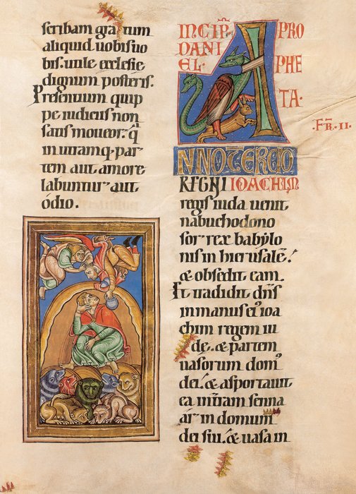 Initial page of the Book of DanielDaniel in the Lion s Den folio 105 - photo 3