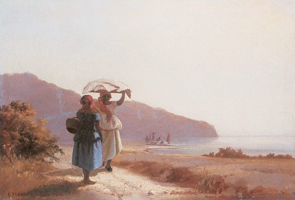 Two Women Chatting by the Sea Saint Thomas 1856 Oil on canvas 28 x 41 - photo 4