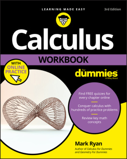 Mark Ryan - Calculus Workbook for Dummies, 3rd Edition