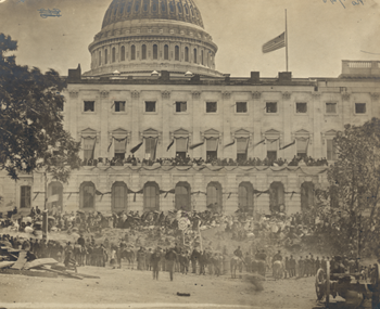 Spectators at the side of the Capitol Washington DC during the grand - photo 5