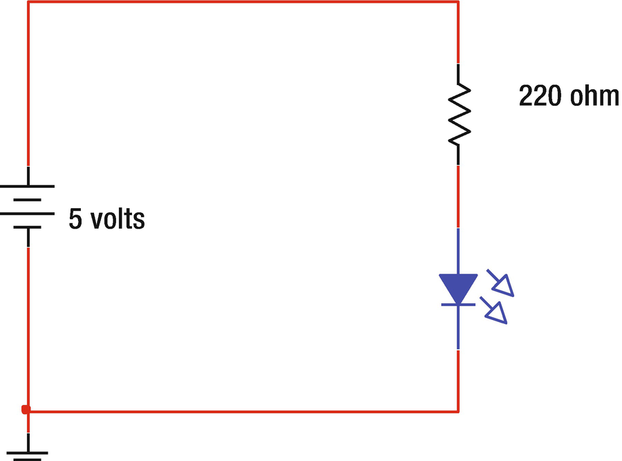 Figure 1-2 An LED circuit The symbols used in our circuit drawing might - photo 2
