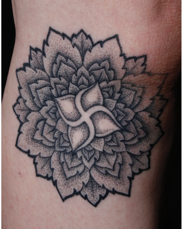 Hand-poked tattoo by Sakura Avalon UKTattoo by Mark Gibson Monki Do Belper - photo 8