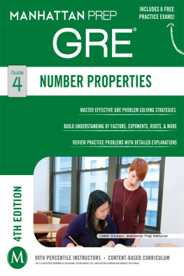 Manhattan Prep - Number Properties GRE Strategy Guide, 4th Edition