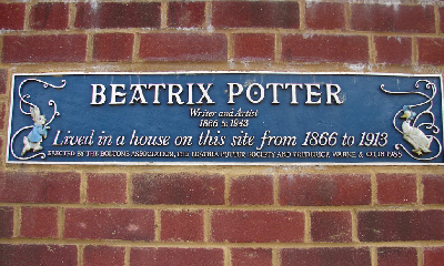 The present day plaque on the site of the birthplace Beatrix Potter with - photo 7