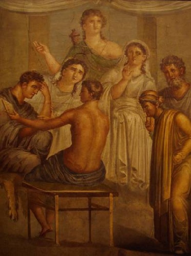 Alcestis and Admetus as depicted in an ancient Roman fresco 4579 CE - photo 7