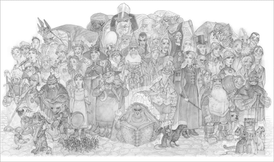 DISCWORLD MASSIF SKETCH GRAPHITE ON PAPER 37cm 70cm 2014 DISCWORLD MASSIF - photo 7