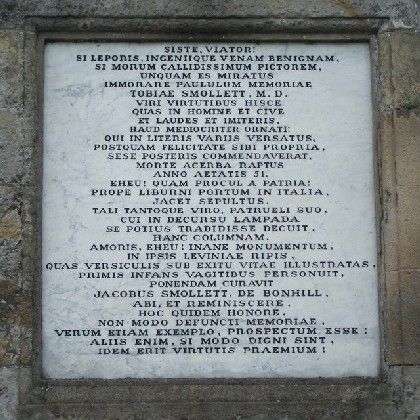 Latin inscription on the Smollett Monument THE ADVENTURES OF RODERICK RANDOM - photo 10