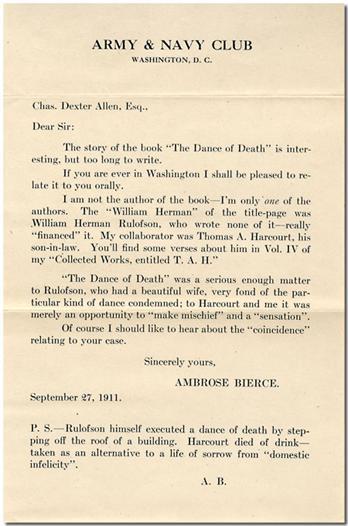 Two Bierce letters dealing with the somewhat confusing authorship of The Dance - photo 12