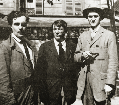 Amadeo Modigliani left Pablo Picasso and Andr Salmon in front of the Caf de - photo 4