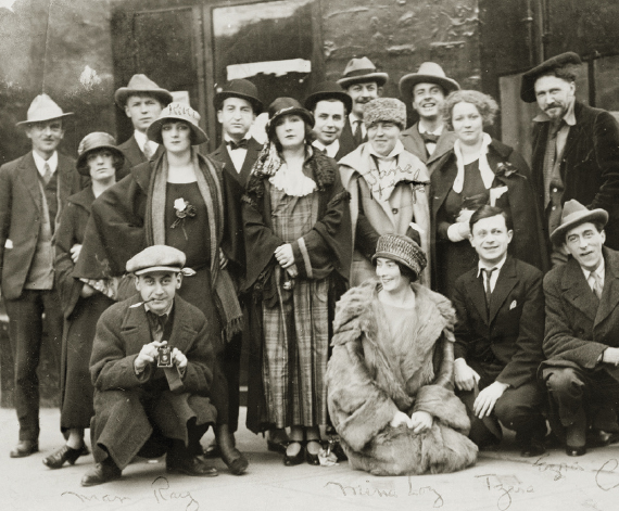 Group portrait of American and European artists and performers in Paris Man - photo 5