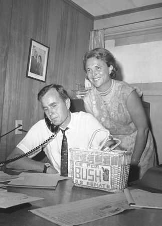 SENATE HOPEFULS George HW Bush and Barbara Bush at his headquarters in - photo 3