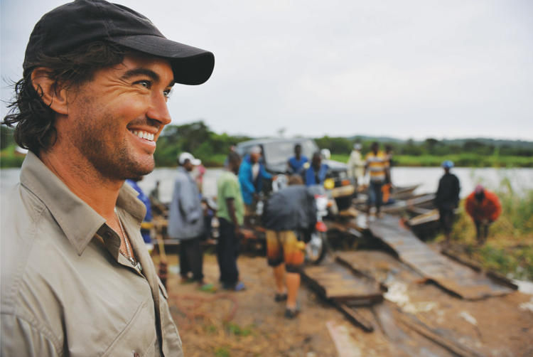 Chatting to the crew in the Congo making jokes about the precarious river - photo 12