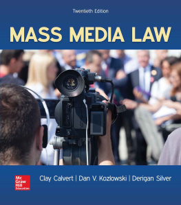 Clay Calvert - Mass Media Law, 20th Edition