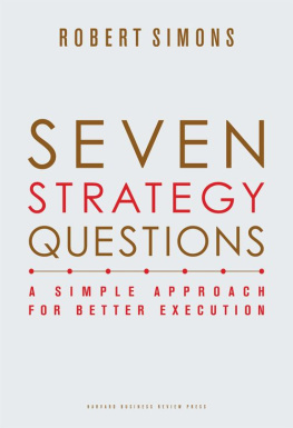 Robert Simons - Seven Strategy Questions: A Simple Approach for Better Execution