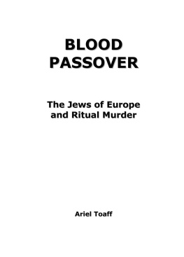 Ariel Toaff Blood Passover