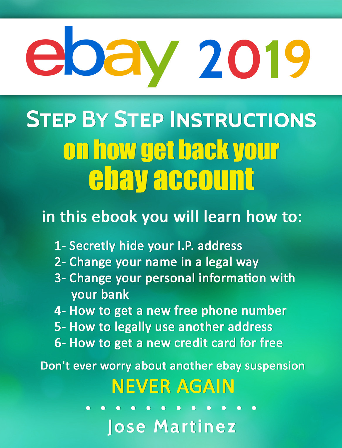 How to beat an eBay Suspension in 2019 JOSE MARTINEZ Text Copyright - photo 1