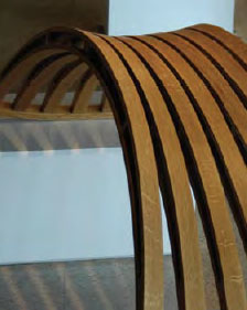 Lara Finley Rocking Bench detail laminate-bent white oak 2003 Photo - photo 5