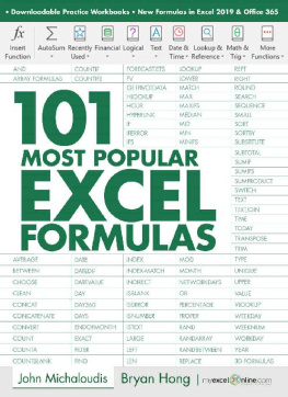 John Michaloudis - 101 Most Popular Excel Formulas