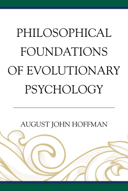 August John Hoffman - Philosophical Foundations of Evolutionary Psychology
