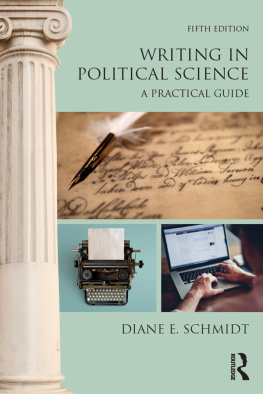 Schmidt Writing in Political Science : A Practical Guide.