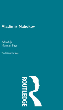 Norman Page Vladimir Nabokov : The Critical Heritage