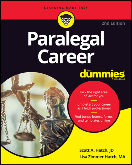 Lisa Zimmer Hatch - Paralegal Career for Dummies