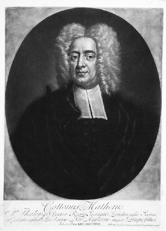 Cotton Mather in 1727 at age 65 Peter Pelham painted a portrait for the - photo 1