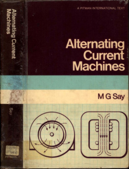 M.G. Say - Alternating Current Machines