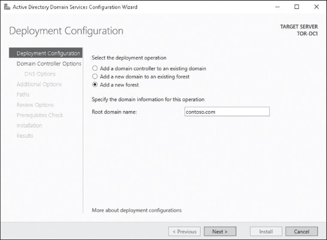 Creating a new forest On the Domain Controllers Options page type Paw0rd in - photo 3