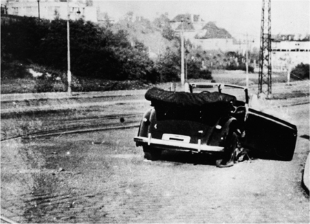 Heydrichs demolished car after the assassination The bomb struck the rear - photo 5