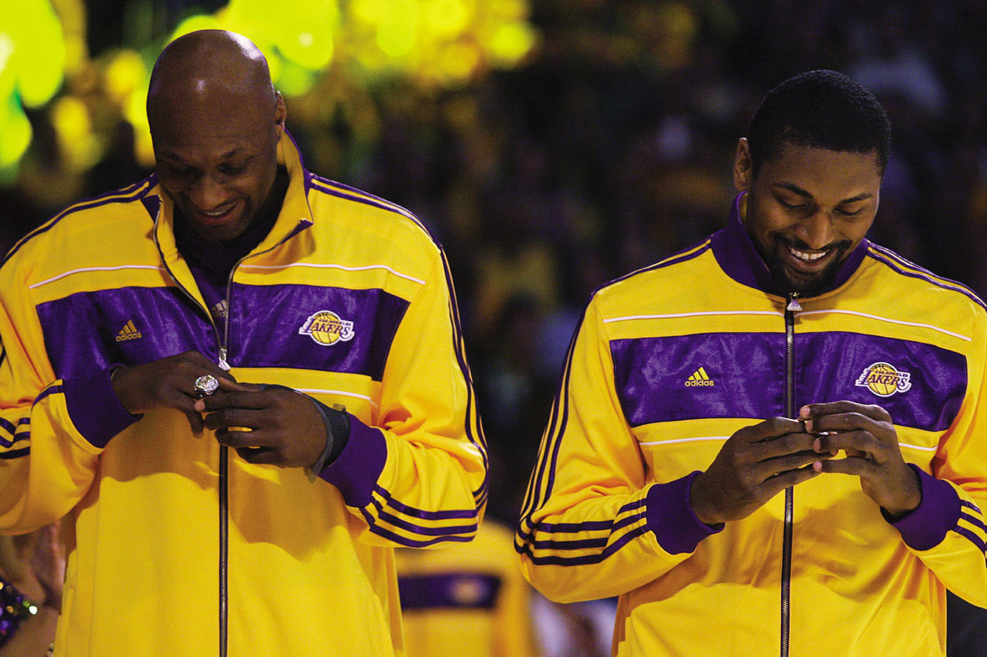 Two kings from Queens Ron Artest and me receiving our championship rings - photo 16