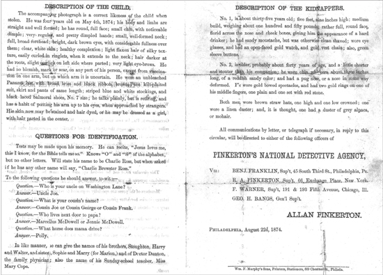 First page of Pinkerton pamphlet sent to police across America Pinkerton - photo 6
