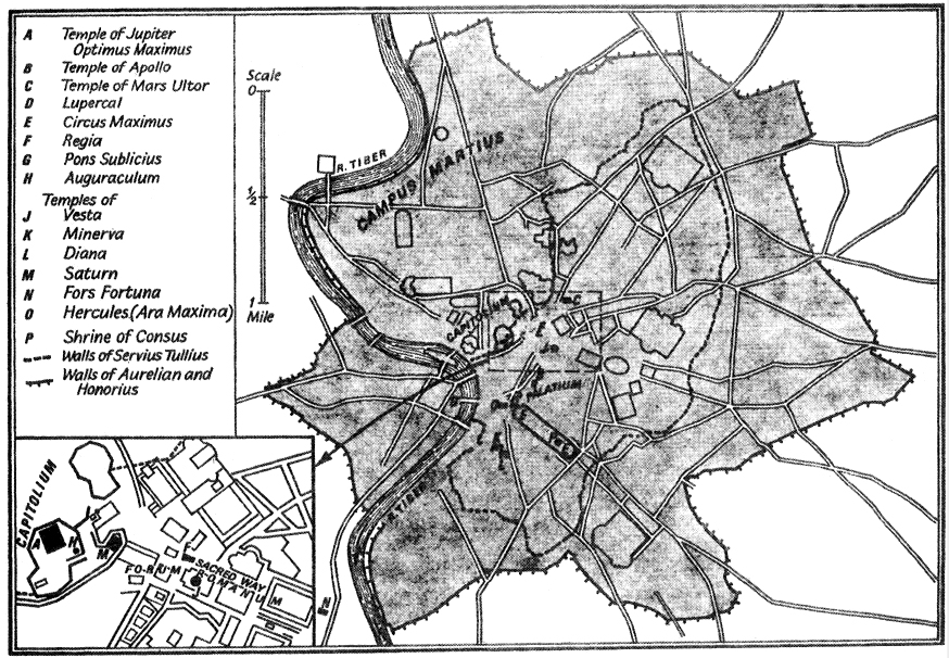 PLAN OF ROME Introduction L ATIN poetry is studded with the names of gods and - photo 5