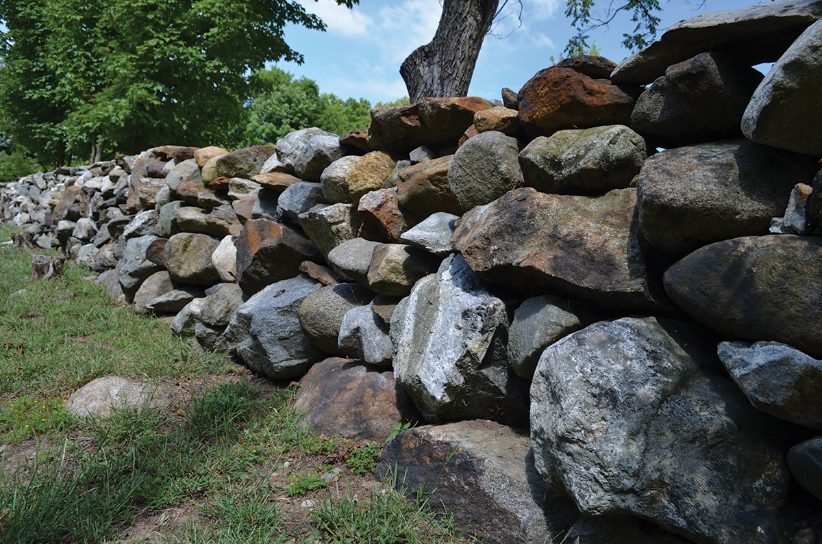 The ragged surface of a restored single-stack wall makes a forbidding barrier - photo 4